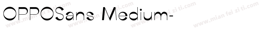 OPPOSans Medium字体转换
